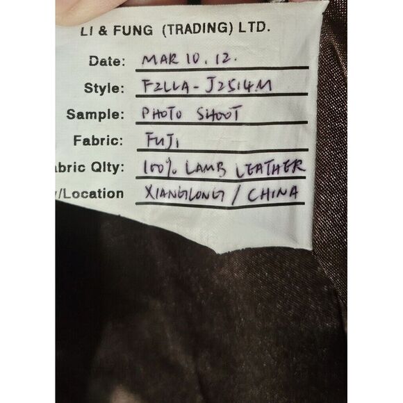 Eileen fish 100% Lamb leather jacket open front drapey‎ brown Sz M - Picture 9 of 11